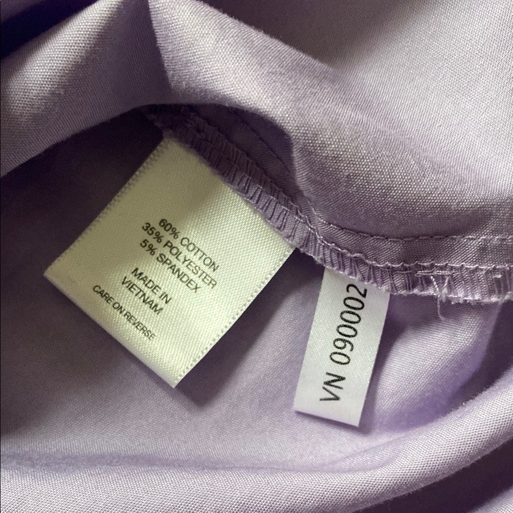 NY&Co Lavender Ruched-Front Long Sleeve Shirt Women's Size Medium - Picture 9 of 13